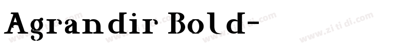 Agrandir Bold字体转换